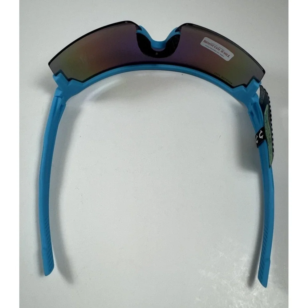 TRUE RELIGION Matte Blue Neon Shield Athletic Sunglasses Men's *NEW* $84